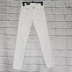 J. Crew Cotton Blend Ankle Toothpick Skinny Denim Jeans White Size 24